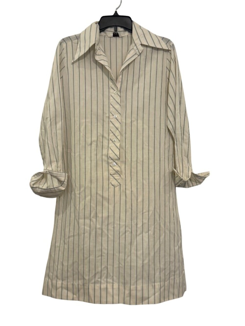 Vintage 1970s The Maxi Lady Arrow Womens Striped Shirt Dress Size 15/16 Long Sle